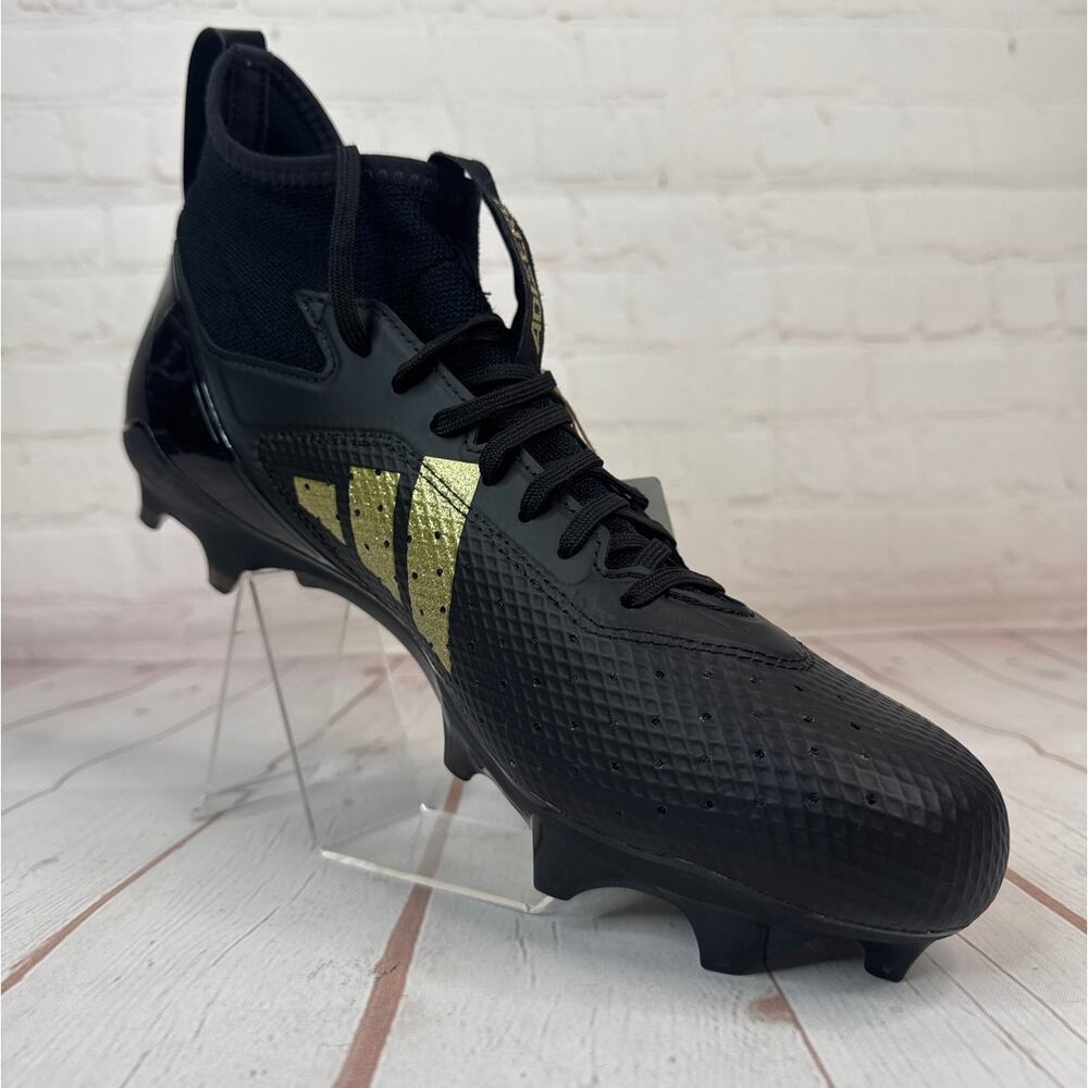 Adidas Adizero Impact Black Gold Football Cleats Mens Size 11 (IF2486) - Picture 2 of 10